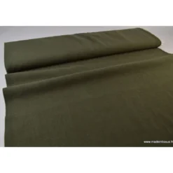 Tissu Lin Lavé Kaki