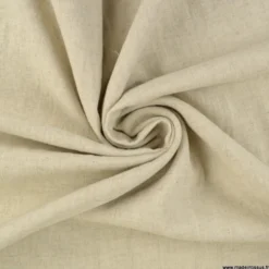 Tissu lin lavé Made in france en grande largeur coloris écru chiné.