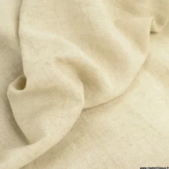 Tissu lin lavé Made in france en grande largeur coloris écru chiné.