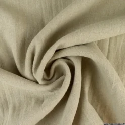 Tissu lin lavé made in france, grande laize coloris naturel.