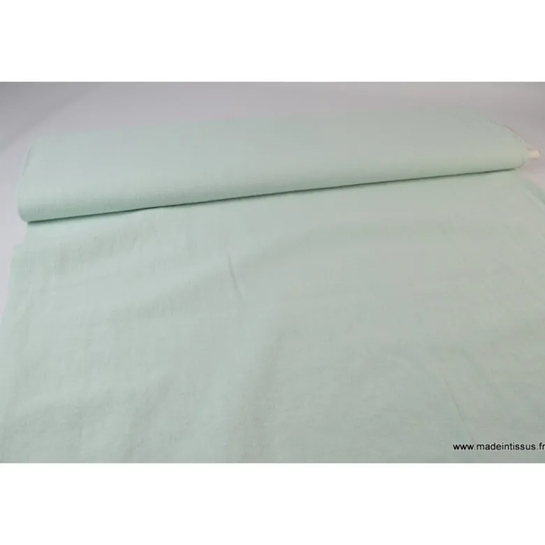 Tissu Lin Lavé Menthe
