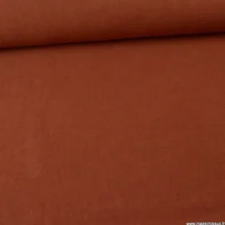 Tissu Lin Lavé Terracotta