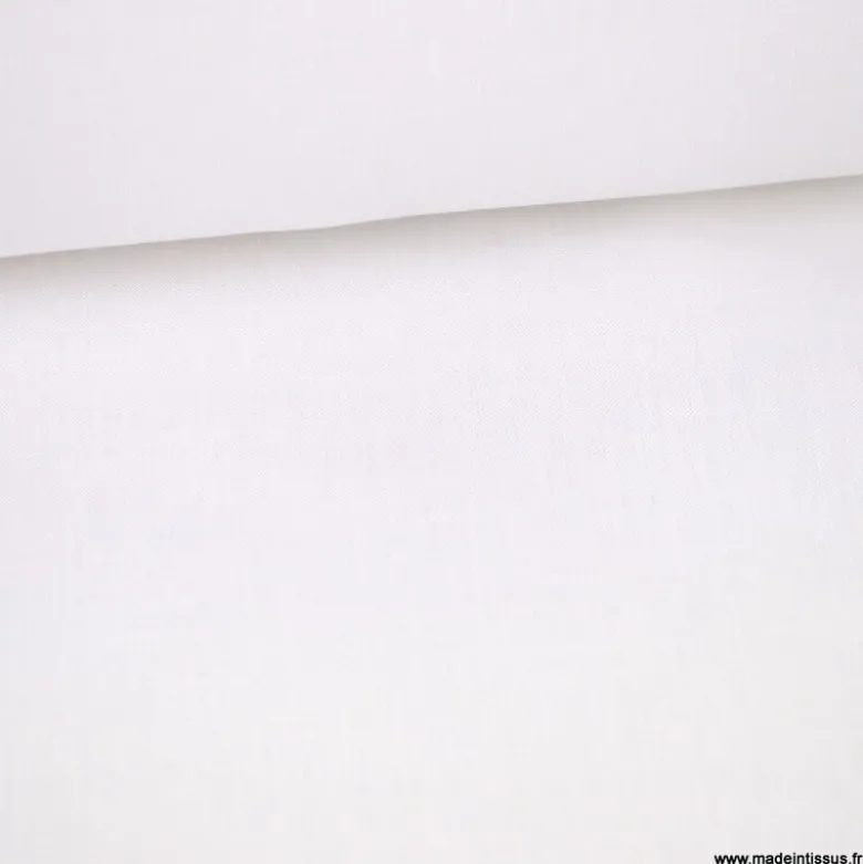 Tissu lin super soft blanc optique pour draps en grande largeur - haut de gamme