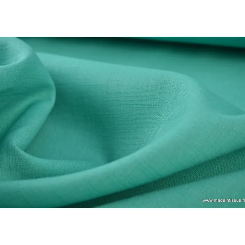 Tissu Linvert emeraude pour confection