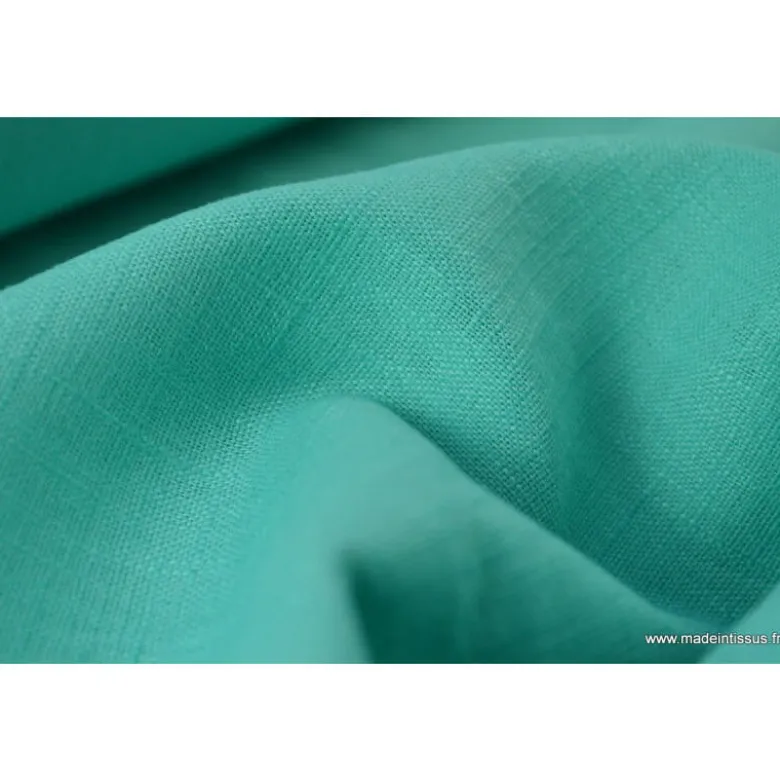 Tissu Linvert emeraude pour confection