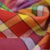 Tissu MADRAS coton Jaune, violet et rose