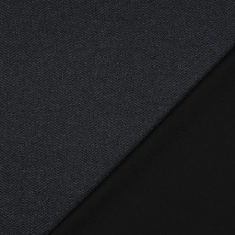 Tissu maille chevrons bleu - Jersey Milano - OEKO TEX