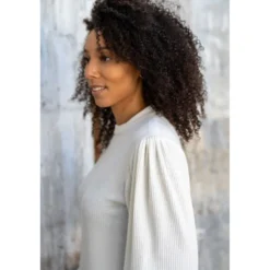 Tissu maille côtelée Lurex - Gris foncé