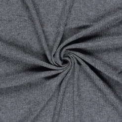 Tissu maille côtelée Lurex - Gris foncé