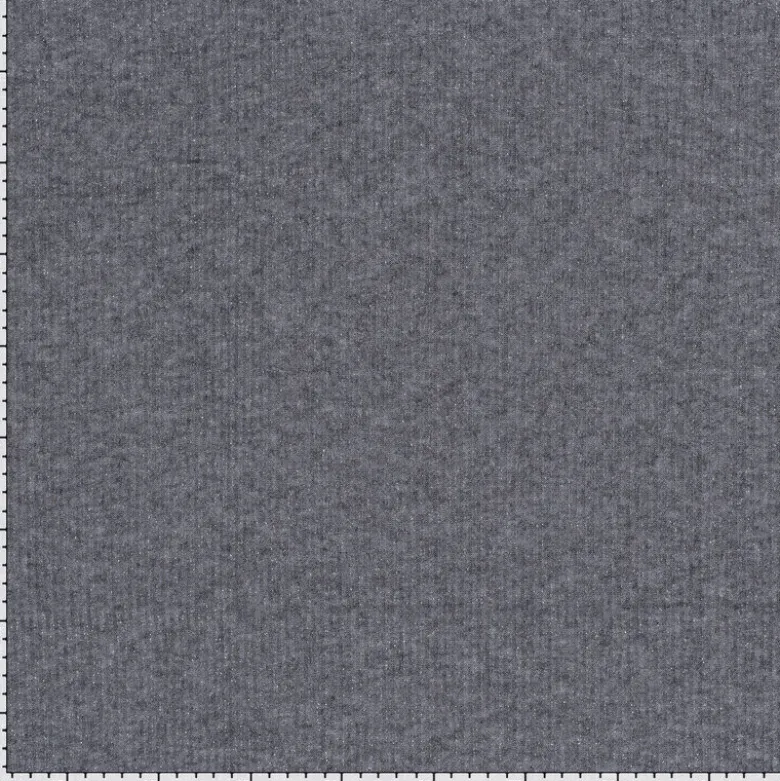Tissu maille côtelée Lurex - Gris foncé
