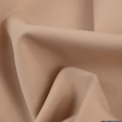 Tissu maille double stretch haut de gamme beige sarrasin