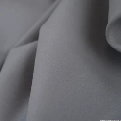 Tissu maille double stretch haut de gamme gris galene
