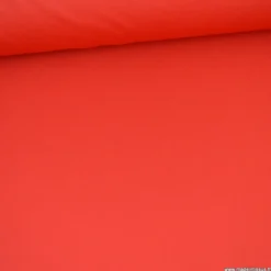 Tissu maille jersey interlock polyester rouge