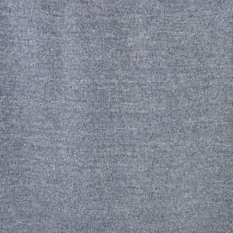 Tissu maille Lurex tricot coloris Bleu denim