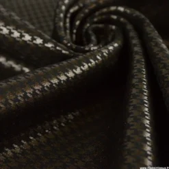 Tissu maille milano pied de poule noir et lurex