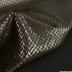 Tissu maille milano pied de poule noir et lurex