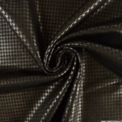 Tissu maille milano pied de poule noir et lurex