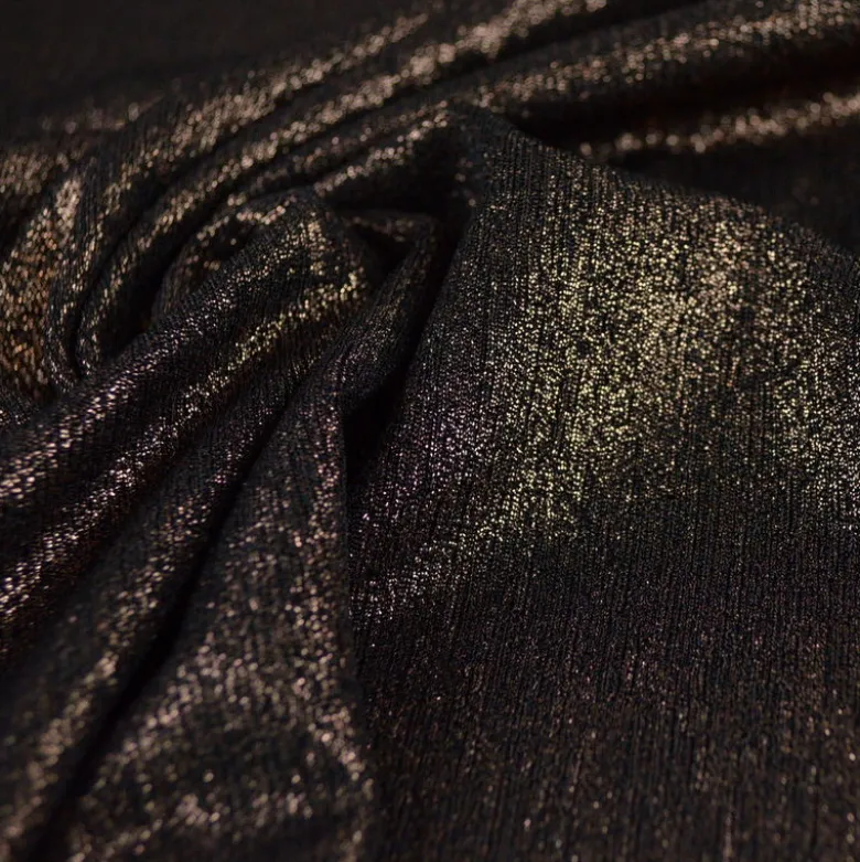 Tissu maille pailleté Shiny Dark bronze