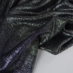 Tissu maille pailleté Shiny Noir argenté