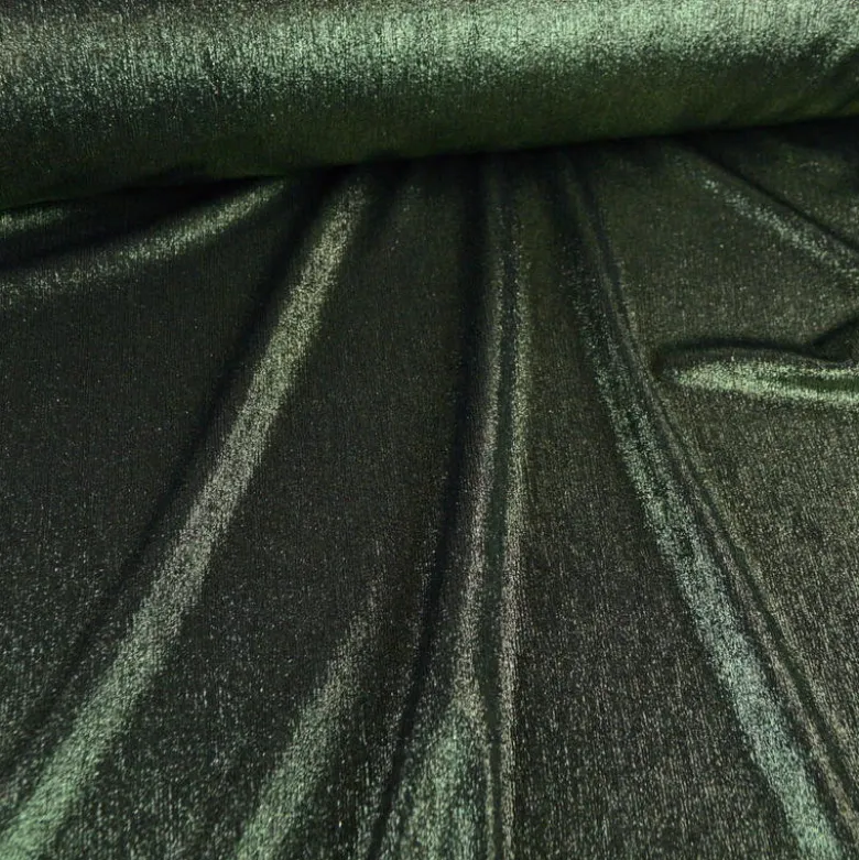 Tissu maille pailleté Shiny Vert foncé