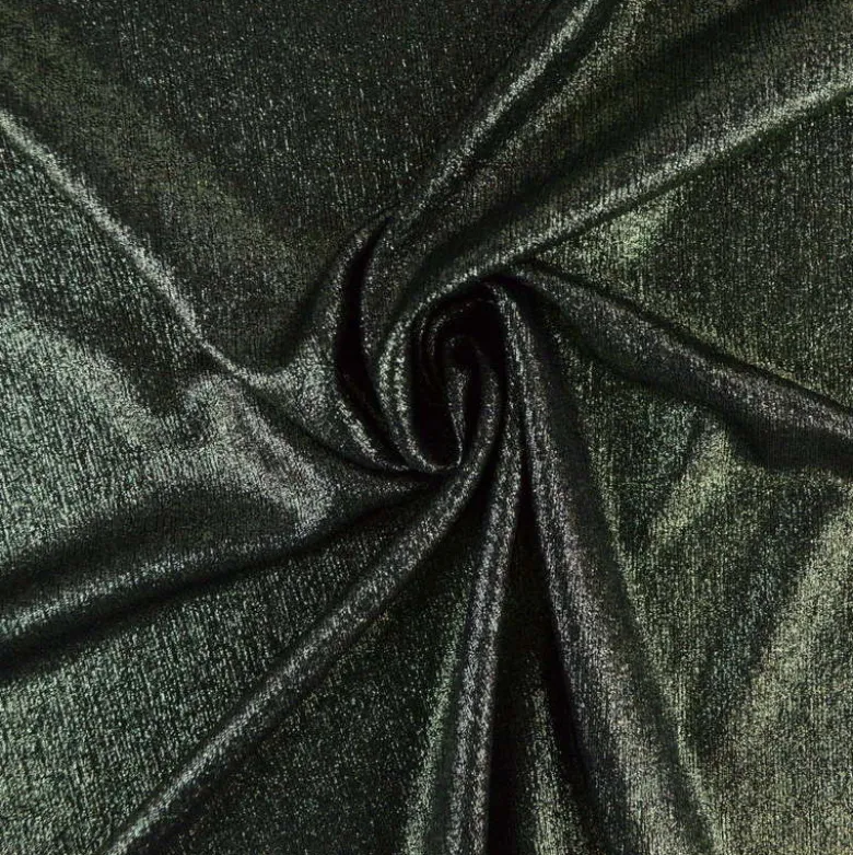 Tissu maille pailleté Shiny Vert foncé