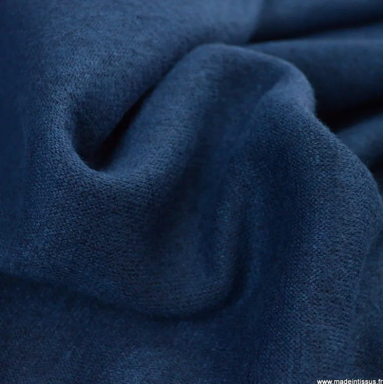 Tissu maille tricot coloris bleu marine