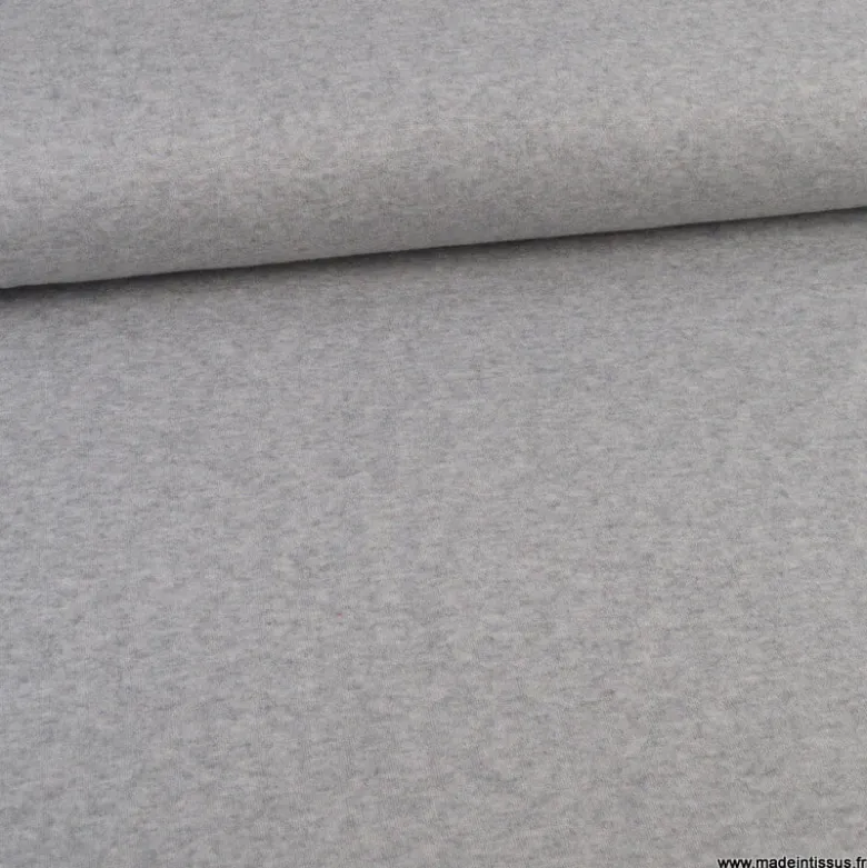 Tissu maille tricot coloris gris