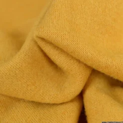 Tissu maille tricot coloris Moutarde