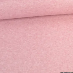 Tissu maille tricot coloris rose chiné