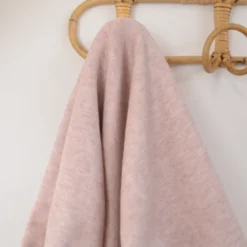 Tissu maille tricot coloris rose clair chiné