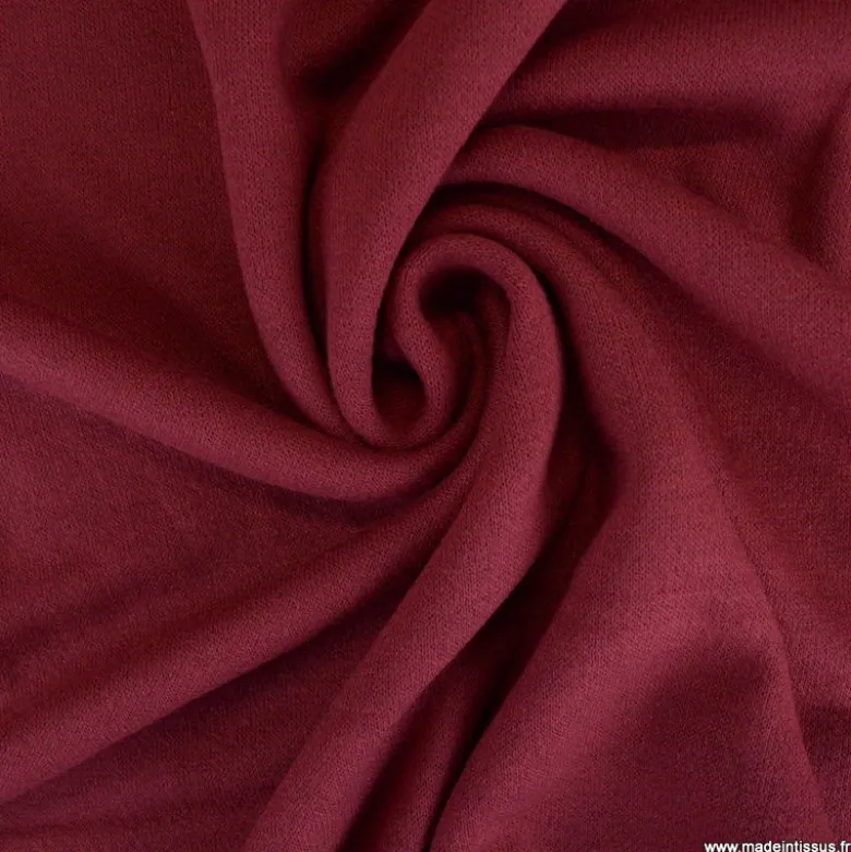 Tissu maille tricot coloris Rouge Hermès