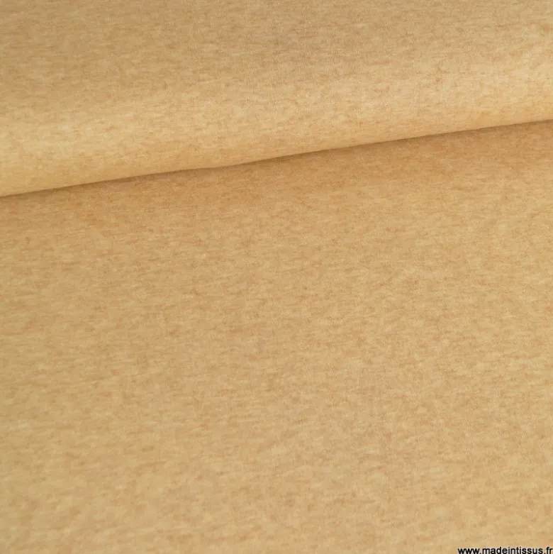 Tissu maille viscose fine - Champagne