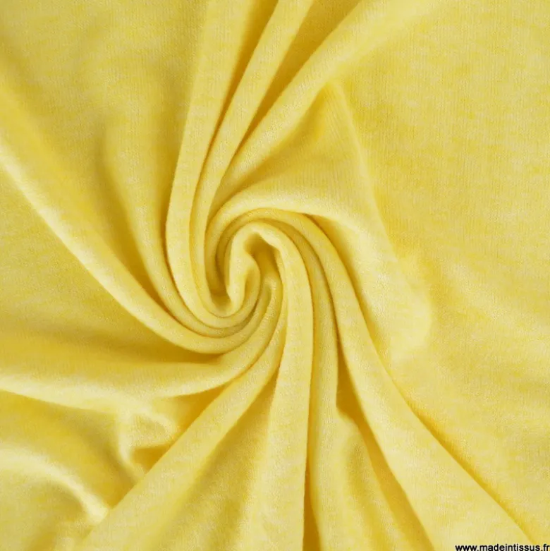 Tissu maille viscose fine - Vanille