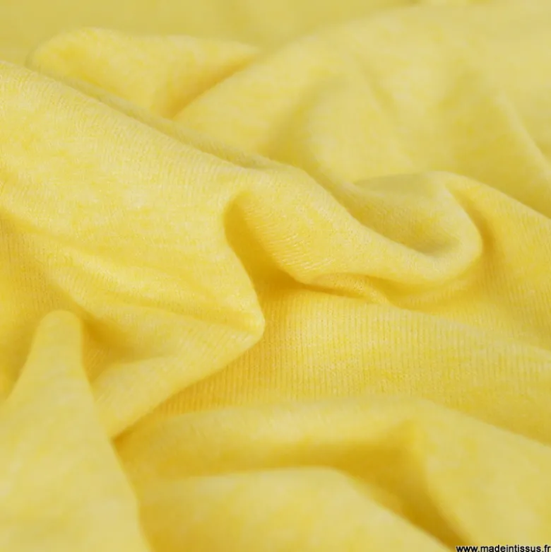 Tissu maille viscose fine - Vanille