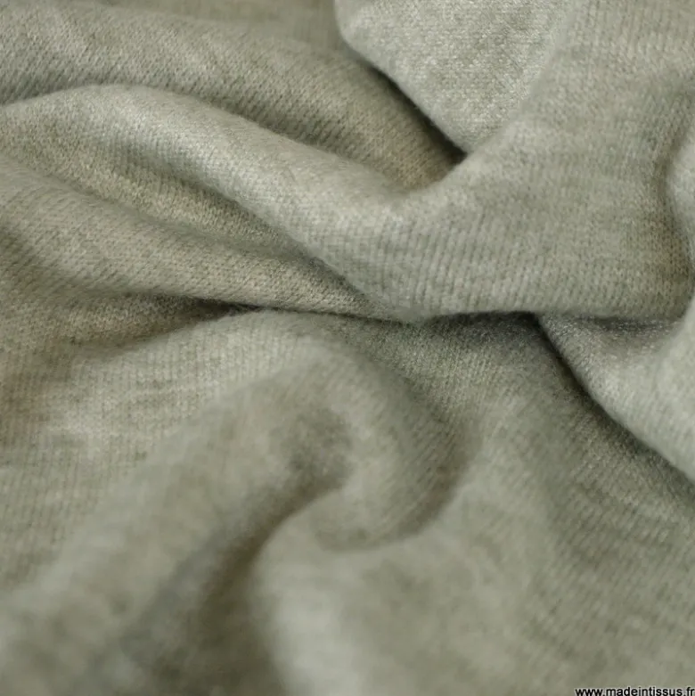 Tissu maille viscose fine - vert Kaki