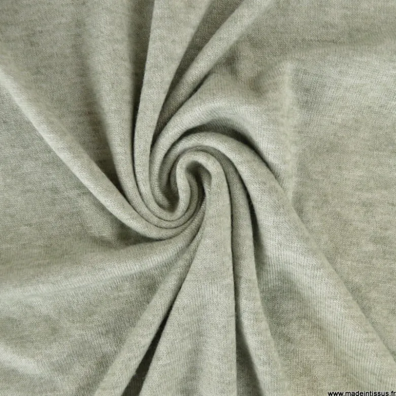 Tissu maille viscose fine - vert Kaki