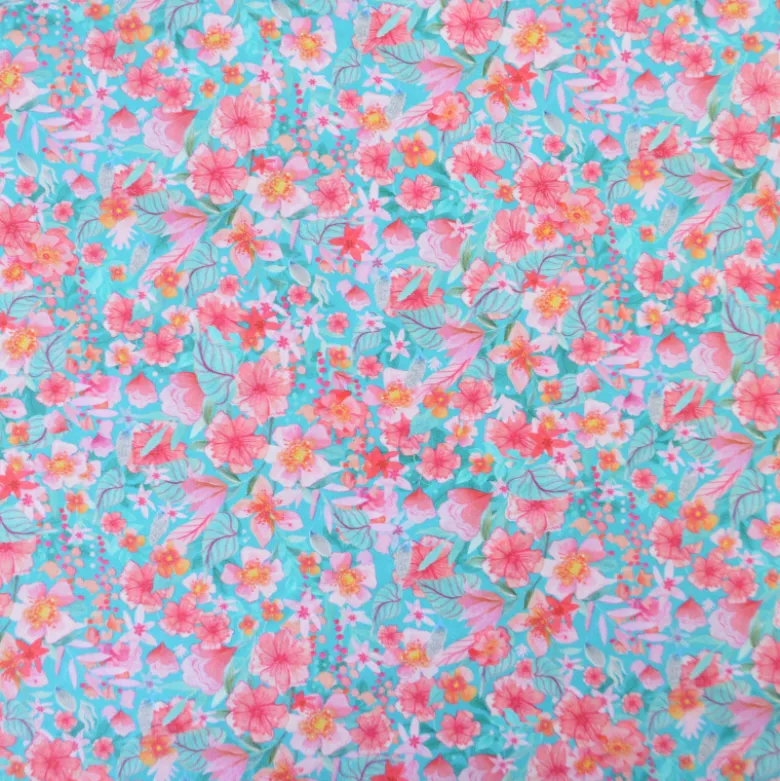 Tissu maillot de bain imprimé Darwin Flora à motif fleuri