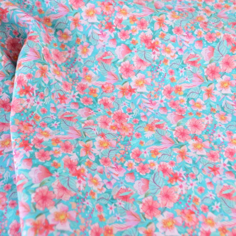 Tissu maillot de bain imprimé Darwin Flora à motif fleuri