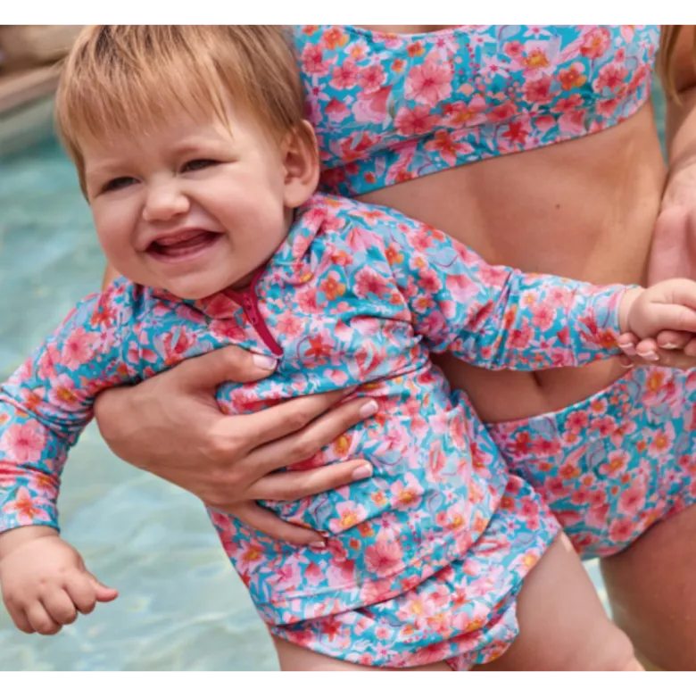 Tissu maillot de bain imprimé Darwin Flora à motif fleuri