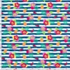 Tissu maillot de bain - Rayures et fleurs - OEKO TEX