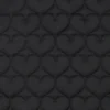 Tissu matelassé Coeurs irisé fond noir