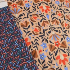 Tissu Matelassé coton Vertical Lafleur et Gerard - fleurs et graphique