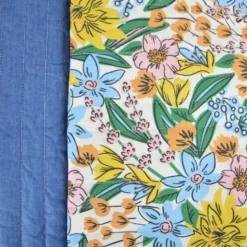 Tissu Matelassé coton Vertical Camil envers Jean