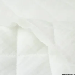 Tissu Matelassé Double Gaze OEKO TEX - Blanc