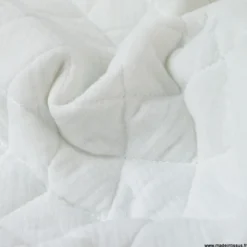 Tissu Matelassé Double Gaze OEKO TEX - Blanc