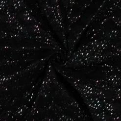 Tissu matelassé losange irisé fond noir