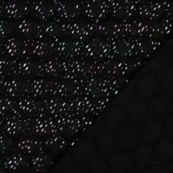 Tissu matelassé losange irisé fond noir