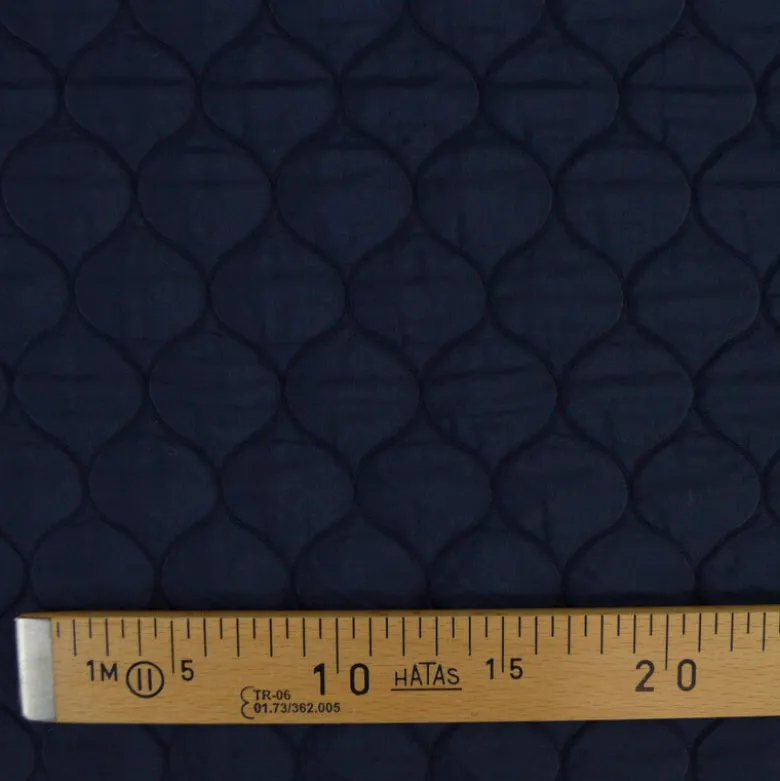 Tissu matelassé losange Silvio coloris bleu marine
