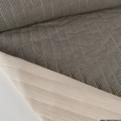 Tissu Matelassé vertical - Country Noir et lin - OEKO TEX