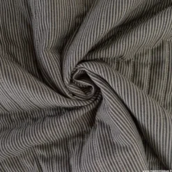 Tissu Matelassé vertical - Country Noir et lin - OEKO TEX